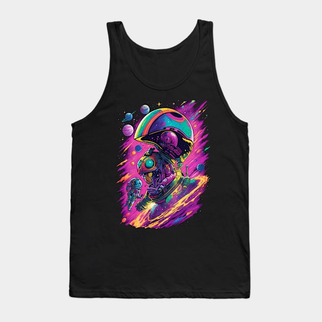 Spaceman color blast Tank Top by Terror-Fi